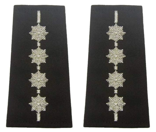 Pagony (pochewki) czarne Policji - aspirant sztabowy