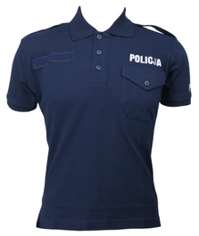 Koszulka polo służbowa POLICJA, napisy odblaskowe - damska