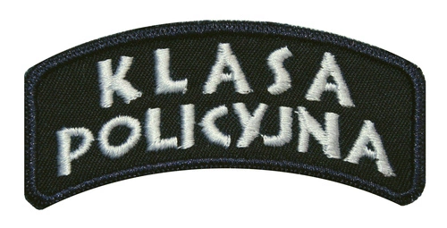 Emblemat łuczek KLASA POLICYJNA - czarny