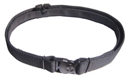 Pas parciany przeciążeniowy z plastikową klamrą zatrzaskową - czarny