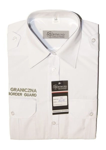 Koszula biała Straży Granicznej "POLISH BORDER GUARD" - krótki rękaw