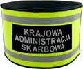 Opaska naramienna odblaskowa z napisem KRAJOWA ADMINISTRACJA SKARBOWA - z rzepem