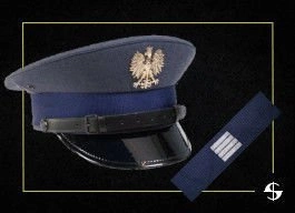 ZESTAW: czapka garnizonowa Służby Więziennej - podoficer z otokiem