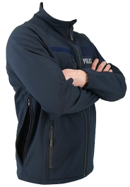 Kurtka Softshell Policji, z rzepami i zamkami