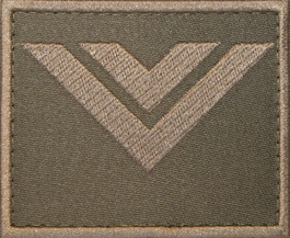 Dystynkcja khaki - starszy wachmistrz kawalerii ochotniczej