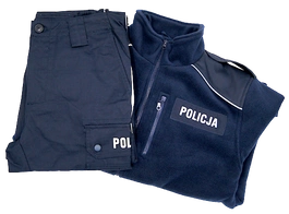 ZESTAW: Spodnie przejściowe ripstop i bluza polarowa Policji