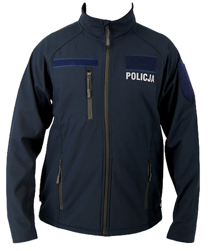 Kurtka Softshell Policji, z rzepami i zamkami