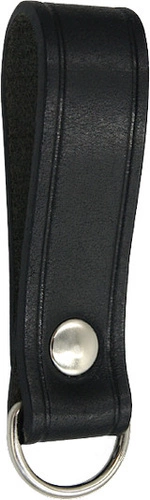 Bojówka do pasa głównego - skórzana, cała czarna