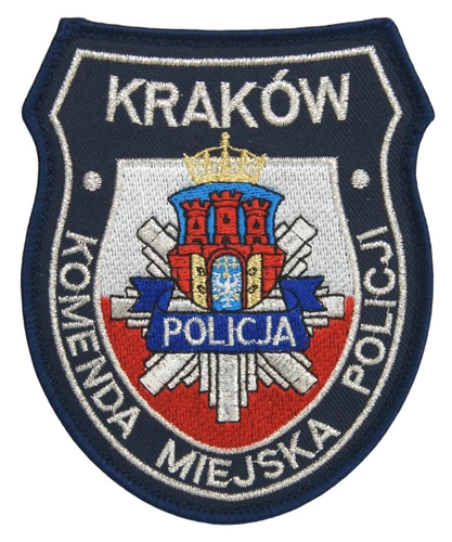 Emblemat Policji - Komenda Miejska Policji KRAKÓW - biało-czerwony