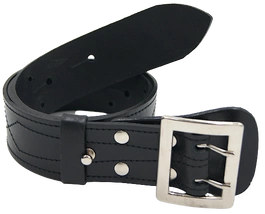 Pas skórzany główny - czarny, wzór III