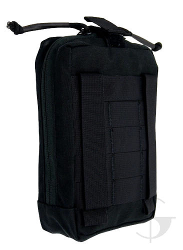 Panel administracyjny pionowy, molle - czarny