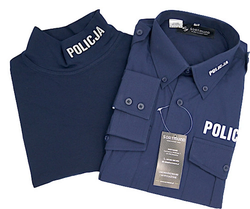 ZESTAW: Koszula damska z długim rękawem i półgolf Policji