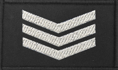 Dystynkcja czarna Policji, mała - sierżant sztabowy