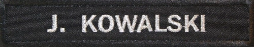 Identyfikator imienny/numeryczny  Policji - czarny