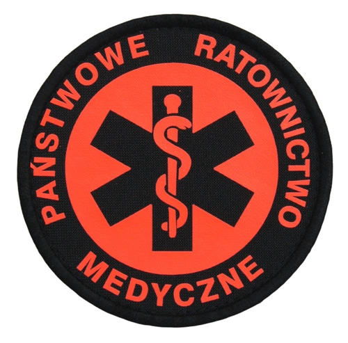 Emblemat PRM FLUO - z rzepem