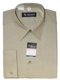 Koszula khaki Wojska Polskiego, gładka - długi rękaw, męska, SLIM