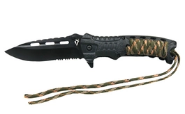NÓŻ SKŁADANY BUSHCRAFT LINKA KRZESIWO 4w1