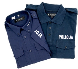 ZESTAW: Koszula damska z krótkim rękawem i koszulka polo Policji