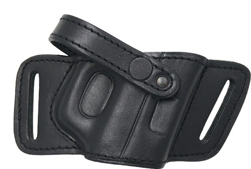 Kabura, Futerał motyl krótki, otwarty z odpinanym paskiem  - do  P99 Walther - skóra, czarny