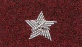 Stopień Wojska Polskiego haftowany bajorkiem do beretu bordowego (tłoczonego) - chorąży