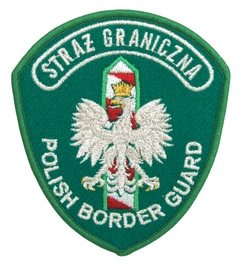 Emblemat naramienny Straży Granicznej "POLISH BORDER GUARD" - wyjściowy zielony