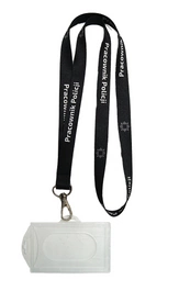 ZESTAW: Smycz Pracownik Policji  + Holder na karty lub identyfikatory