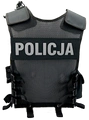 Kamizelka taktyczna Policji - czarna - bez napisów