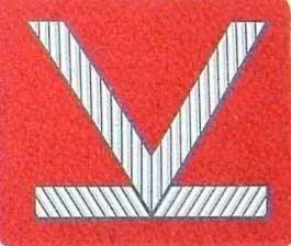 Stopień (tarmonadruk) Wojska Polskiego do beretu szkarłatnego - sierżant sztabowy