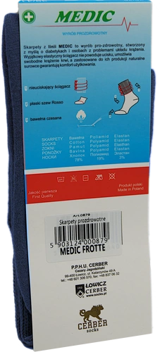 Skarpety MEDIC Frotte - granatowe