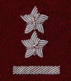 Stopień Wojska Polskiego haftowany bajorkiem do beretu bordowego - podporucznik