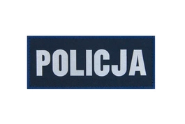 Napis odblaskowy z rzepem POLICJA - granatowy