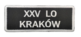 Emblemat szkolny "XXV LO KRAKÓW" - prostokątny