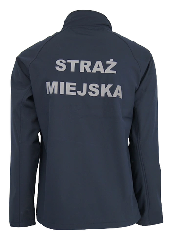 Kurtka Softshell Straż Miejska - granatowa, srebrny napis
