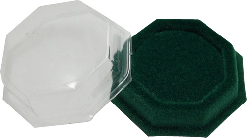Etui na pin - ośmiokątne z gąbką, zielone