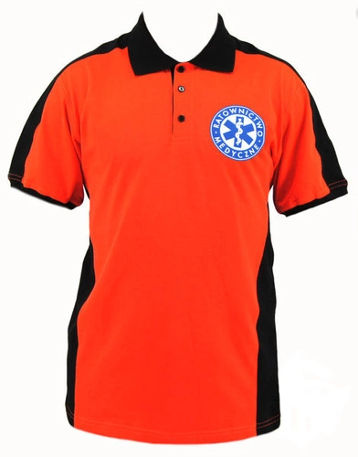 Koszulka ratownicza typu polo Ratownictwo Medyczne - fluorescencyjna 