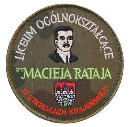 Emblemat polowy LO im. Macieja Rataja w Strzelcach Krajeńskich