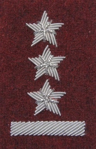 Stopień Wojska Polskiego haftowany bajorkiem do beretu bordowego - porucznik