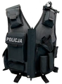 Kamizelka taktyczna Policji - czarna - bez napisów
