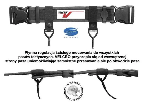 Profesjonalna smycz taktyczna do broni palnej z systemem montażu VELCRO