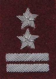 Stopień Wojska Polskiego haftowany bajorkiem do beretu bordowego (tłoczonego) - podpułkownik