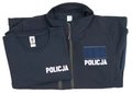 ZESTAW: T-shirt granatowy Policji - damski i Kurtka Softshell Policji - damska, z rzepami i zamkami