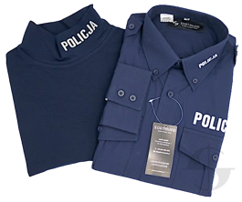 ZESTAW: Koszula damska z długim rękawem i półgolf Policji