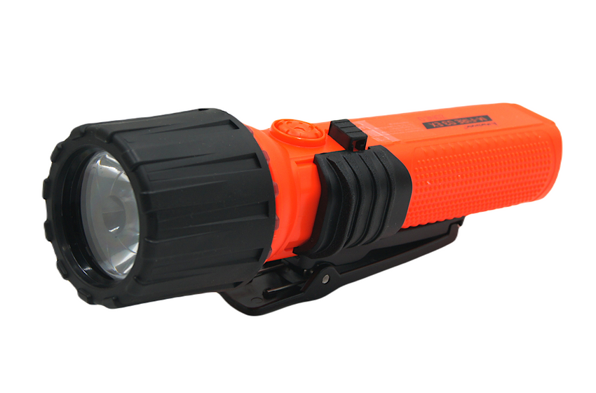 Latarka ręczna, Mactronic M-FIRE 03, 180 lm, bateryjna (4x AA), zestaw (baterie, klips), kolor pomarańczowy, pudełko
