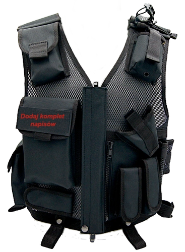 Kamizelka taktyczna Policji - czarna - bez napisów