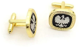 Komplet spinek do mankietów - orzełek srebrny