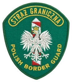 Emblemat naramienny Straży Granicznej MW "POLISH BORDER GUARD" - wyjściowy zielony