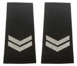 Pagony (pochewki) czarne Policji - starszy sierżant