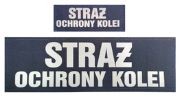 Komplet napisów odblaskowych SOK na kamizelkę taktyczną granatową