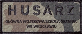 Emblemat szkolny "HUSARZ" Wrocław - prostokątny