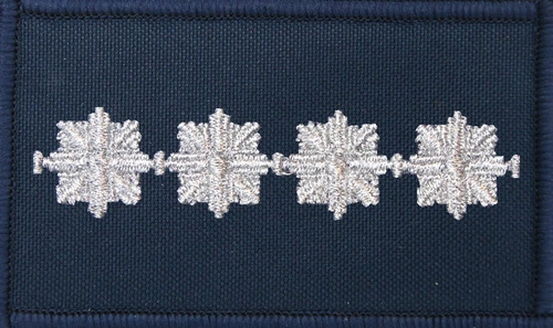 Dystynkcja granatowa Policji, mała - aspirant sztabowy